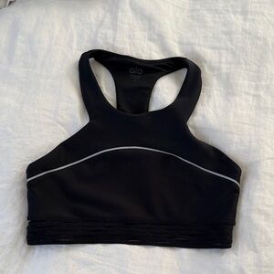 ALO Yoga Black and Gray Sports Bra